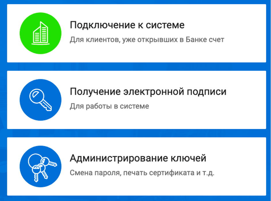 Доступные действия с электронной подписью SBI Банка