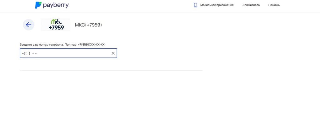 Оплата услуг с помощью сервиса Payberry (ПэйБерри)
