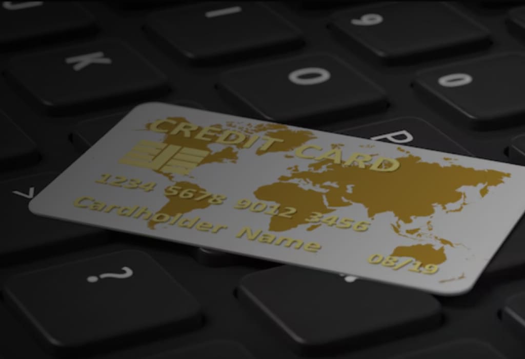 Изображение кредитной карты крупным планом
