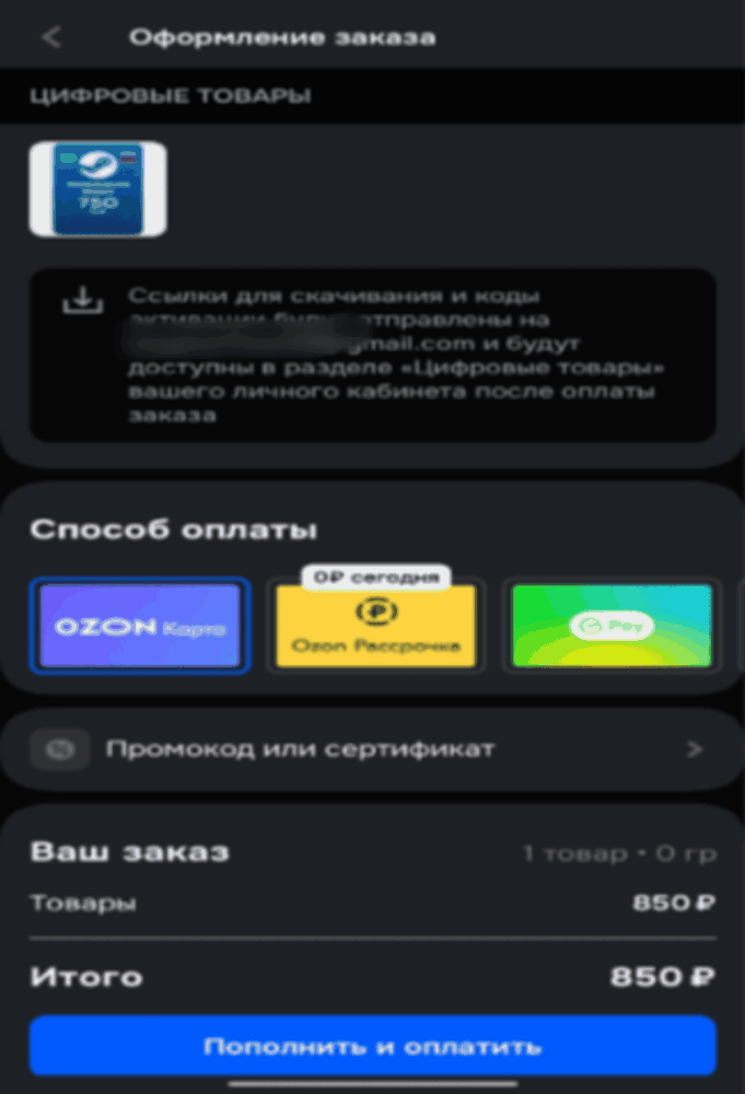 Российские пользователи могут пополнить Steam через маркетплейсы (OZON), покупая подарочные карты в рублях